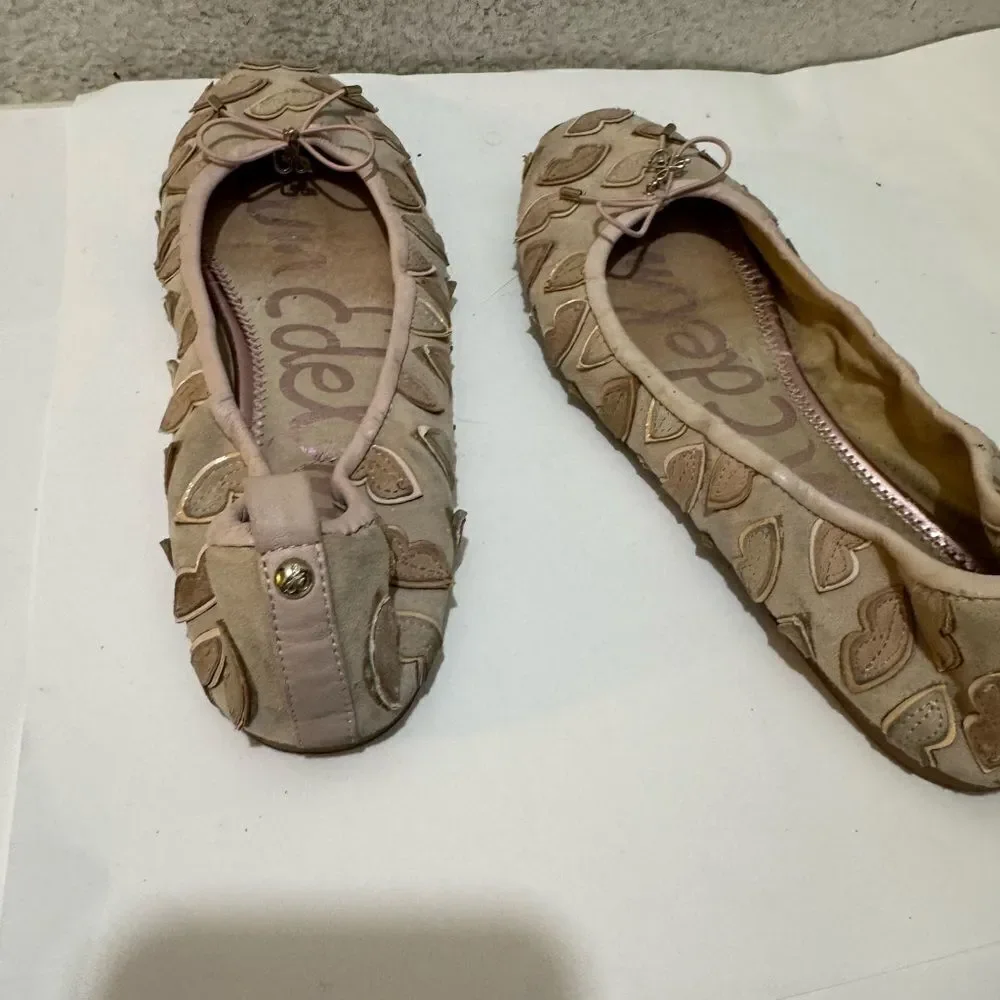 Sam Edelman pale pink Suede kisses ballet flats size 7.5